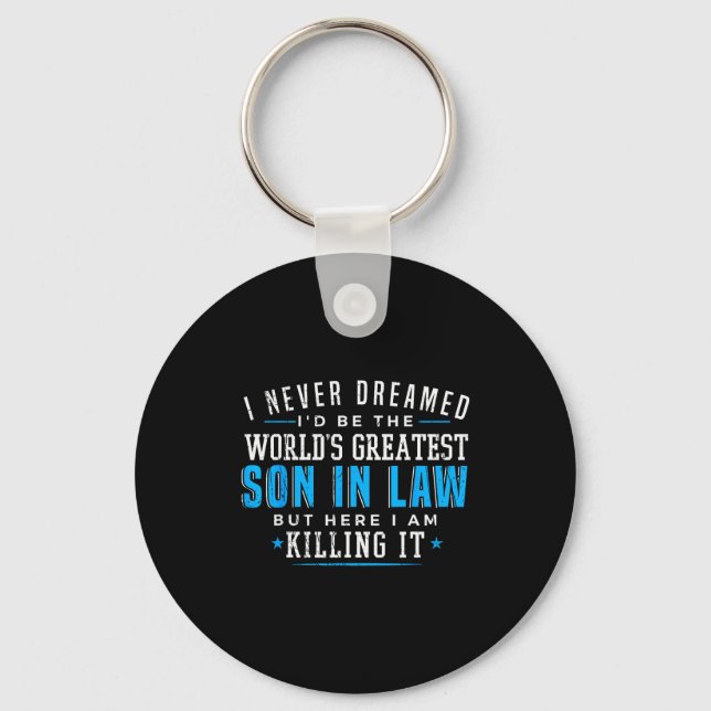 Gift For Son In Law Christmas Birthday On Wedding  Key Ring (Front)