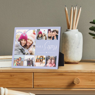Gift For Soul Sisters 7 Photo Collage Heart BFFs Plaque