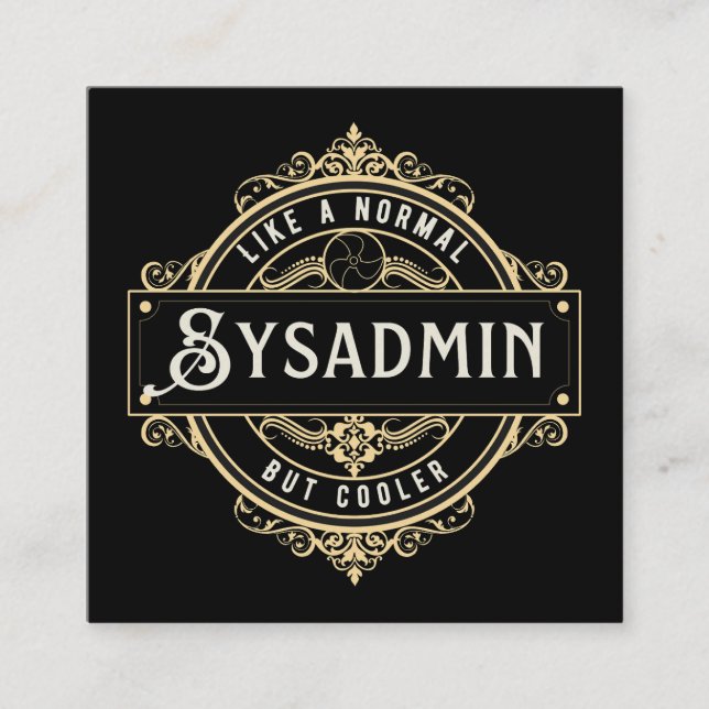 Gift for Sysadmin job - Sysadmin business  Enclosure Card (Front)