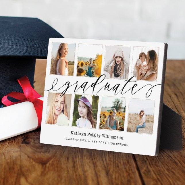 Gift For The Graduate | Graduation Photo Collage  Plaque (Creator Uploaded)