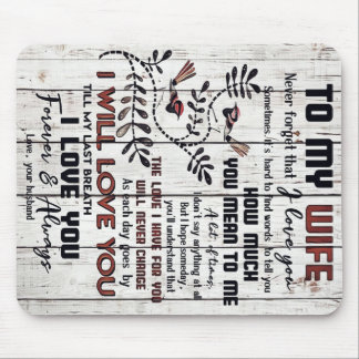 Gift For Wife | To My Wife Lovely Letter Mouse Pad