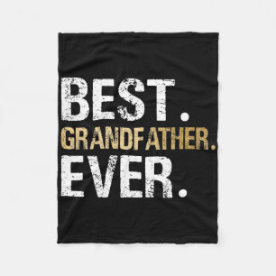 Gift From Granddaughter Grandson Best Grandfather Fleece Blanket