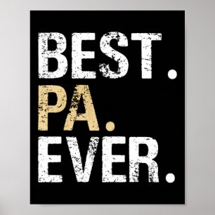 Gift From Granddaughter Grandson Best Pa  Poster