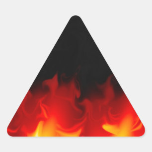 Gift from Hell in fire Triangle Sticker