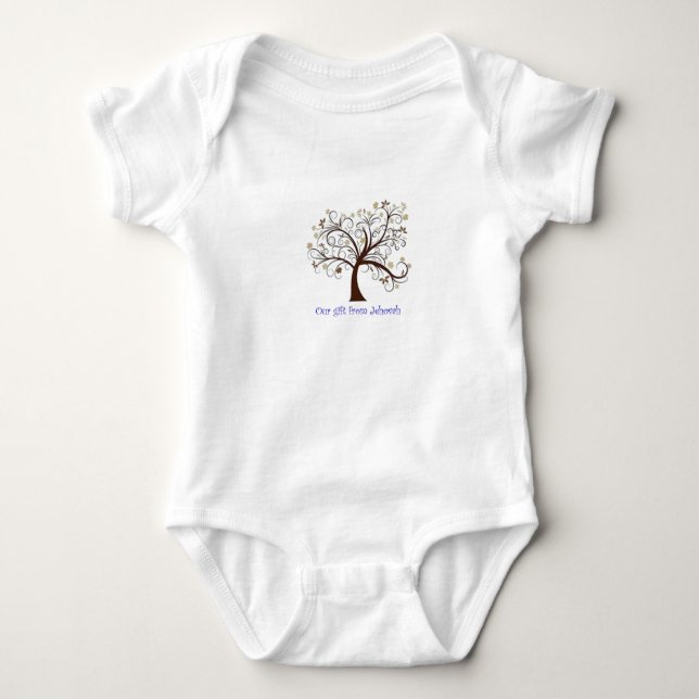 Gift From Jehovah blue Baby Bodysuit (Front)