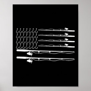 Gift From Kid Fathers Day 4th Of July Fishing Amer Poster