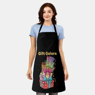  Gift Galore   Fun Cartoon Pile of Presents  Apron