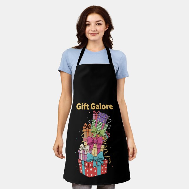  Gift Galore | Fun Cartoon Pile of Presents  Apron (Worn)