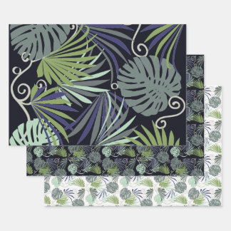 Gift giving indoor plants pattern illustration wrapping paper sheet