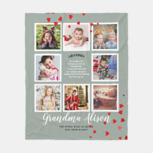 Gift - Grandma Poem Photo Collage From Grandkids F Fleece Blanket
