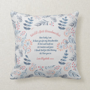 GIFT - Grandma Poems From Grandchildren - CUSTOM Cushion