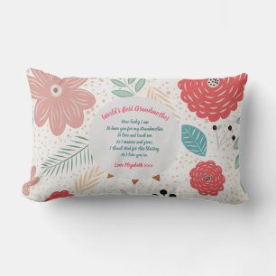 GIFT - Grandma Poems From Grandchildren - CUSTOM Lumbar Cushion