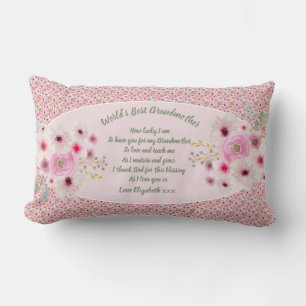 GIFT - Grandma Poems From Grandchildren - CUSTOM Lumbar Cushion