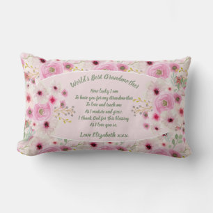 GIFT - Grandma Poems From Grandchildren - CUSTOM Lumbar Cushion
