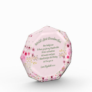GIFT - Grandma Poems From Grandchildren - CUSTOM Photo Block