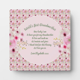GIFT - Grandma Poems From Grandchildren - CUSTOM Plaque