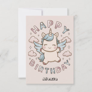 Gift Greeting Unicorn Birthday  Card
