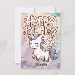 Gift Greeting Unicorn Birthday  Card