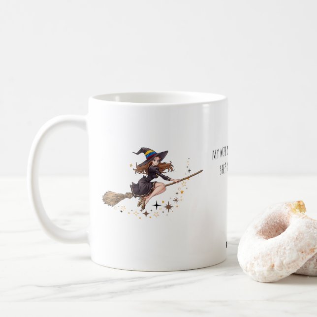 Gift Halloween, My Wife is Witch and Venezuelan Coffee Mug (With Donut)
