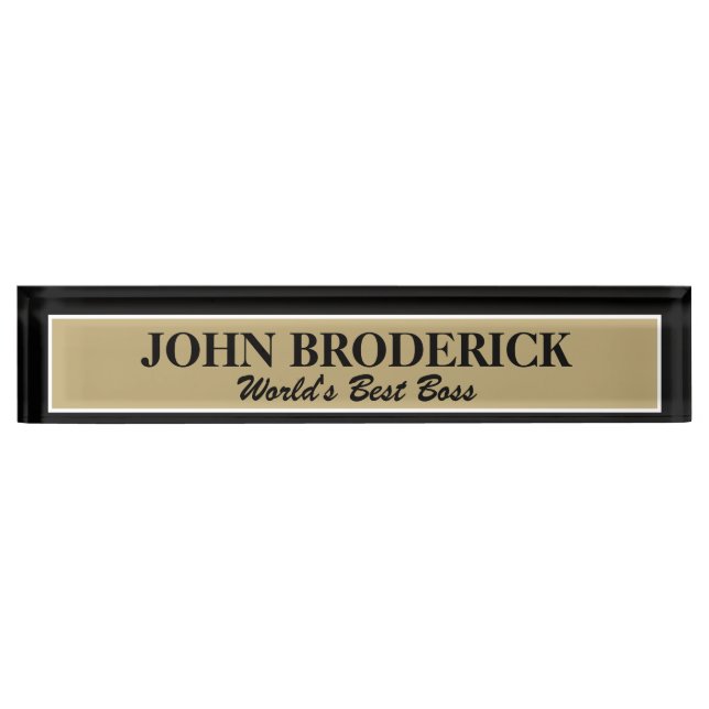 Gift idea!! Custom World's best boss name plate (Front)