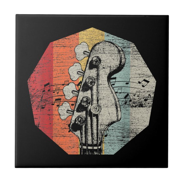 Gift Idea For Bass-guitarist - Bass Guitar  Ceramic Tile (Front)