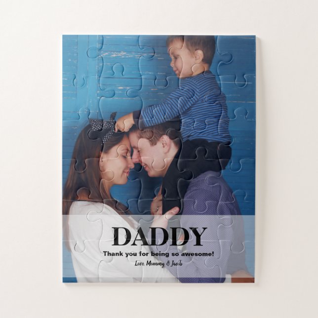 Gift Idea for DAD Personalised Daddy photo  Jigsaw Puzzle (Vertical)