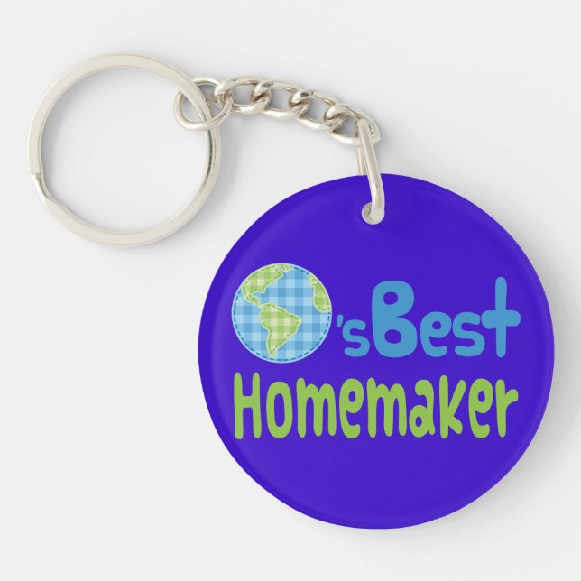 Gift Idea For Homemaker (Worlds Best) Key Ring (Front)