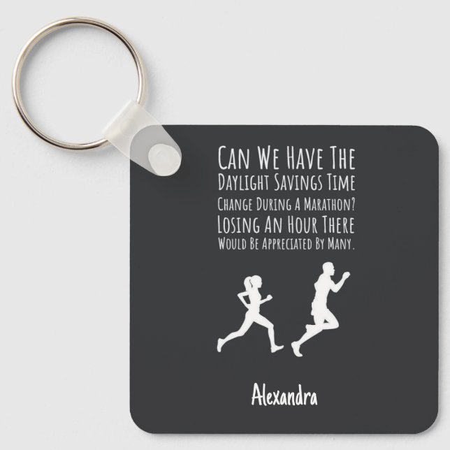 Gift Ideas For Marathon Runners Custom Running Key Ring (Front)