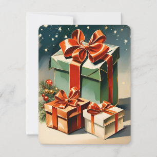 gift illustration christmas holiday card