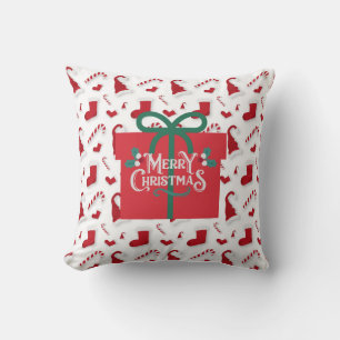 gift in christmas cushion