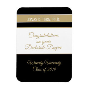 Gift it! Custom Doctorate graduation card (Ph.D.) Magnet