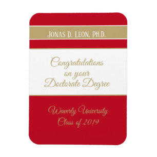 Gift it! Custom Doctorate graduation card (Ph.D.) Magnet