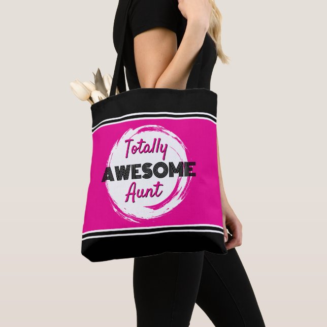 Gift it! Totally Awesome Aunt  Tote Bag (Close Up)