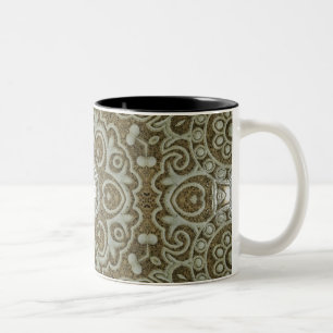 Gift item printed with stone age texture Two-Tone coffee mug