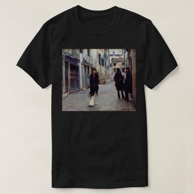 Gift John Singer Sargent Street In Venice Gift For T-Shirt (Design Front)