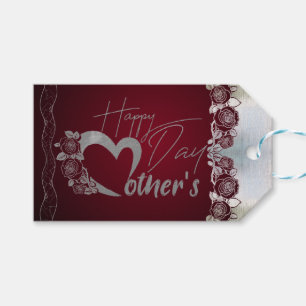 gift label for mother's day with roses