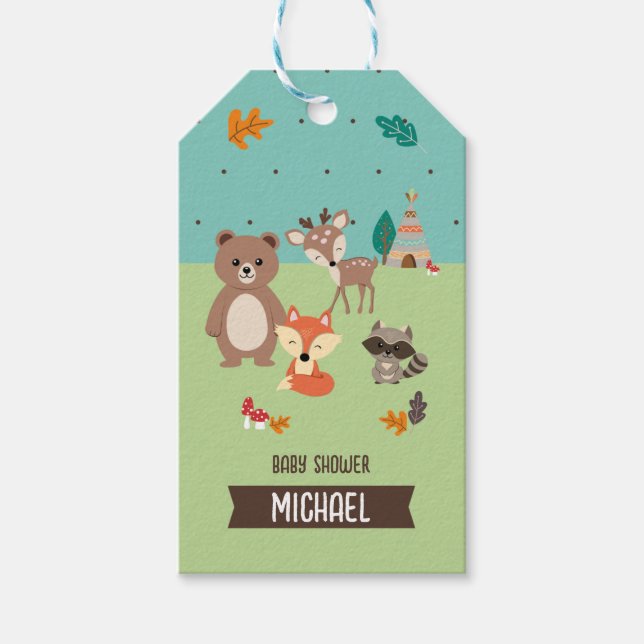 gift label Forest animals (Front)