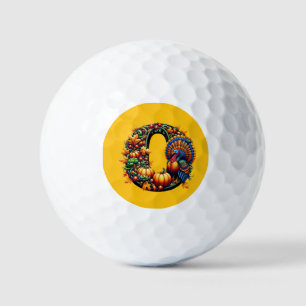 Gift letter o Thanksgiving style Golf Balls