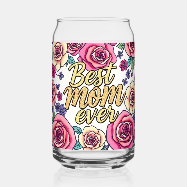 Gift Luxury Floral Modern Collection Can Glass (Front)