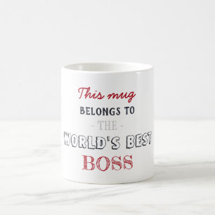 Gift Minimalist Best Boss Coffee Mug