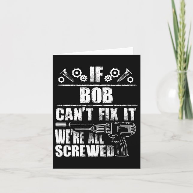 Gift Name Fix It Funny Birthday Personalised Dad I Card (Front)