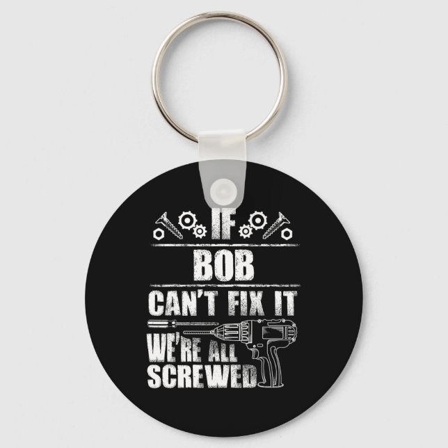 Gift Name Fix It Funny Birthday Personalised Dad I Key Ring (Front)