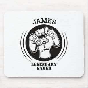 Gift Name Personalized Funny Gaming Geek Birthday Mouse Pad