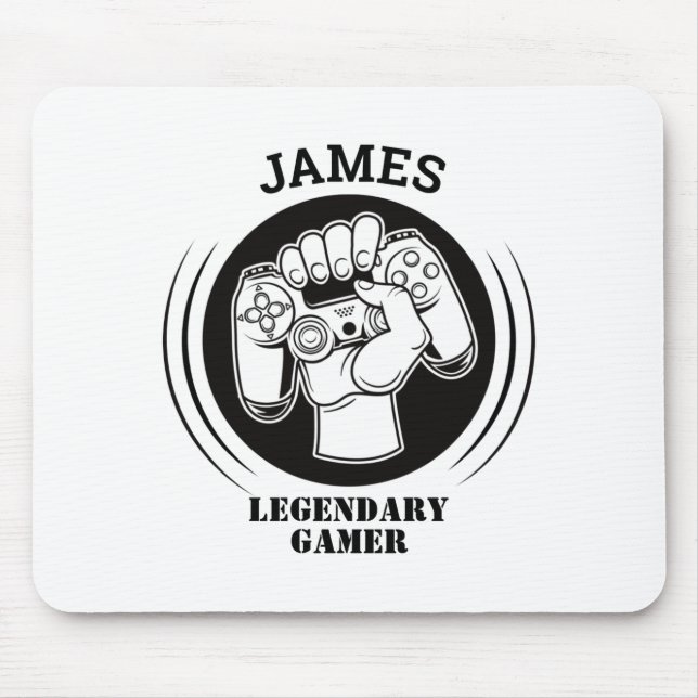 Gift Name Personalized Funny Gaming Geek Birthday  Mouse Pad (Front)