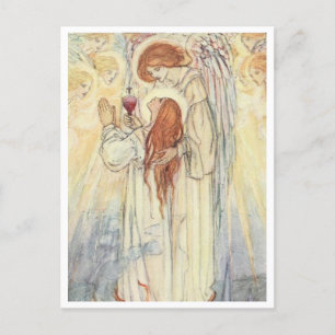 Gift of the Angel Vintage Illustration  Postcard
