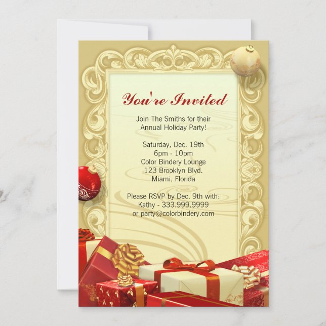 Gift & Ornament Invitation 5" x 7" (Front)