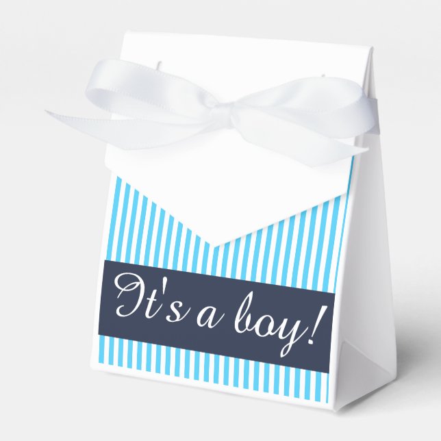 Gift Package, Striped Custom Template Favour Box (Front Side)