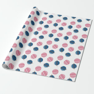 Gift Paper Birthday Astronaut Pink Blue