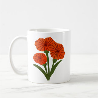 Gift Personalised Red Floral Design Coffee mug