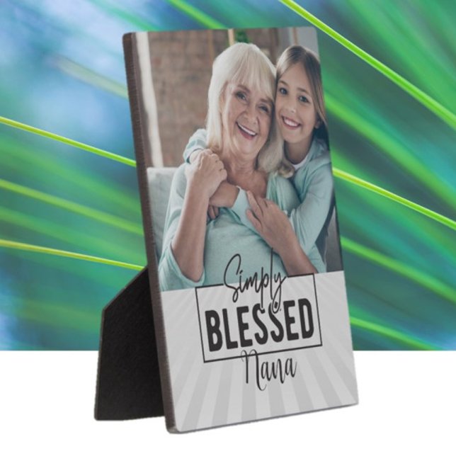 Gift! Personalised "Simply Blessed" Photo  Plaque (Creator Uploaded)